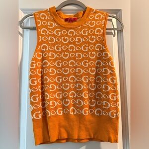 Guess Orange Knit Top
